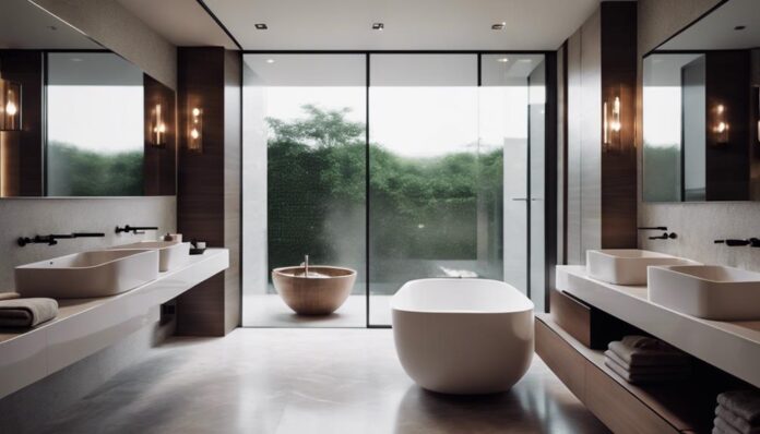 a modern bathroom design