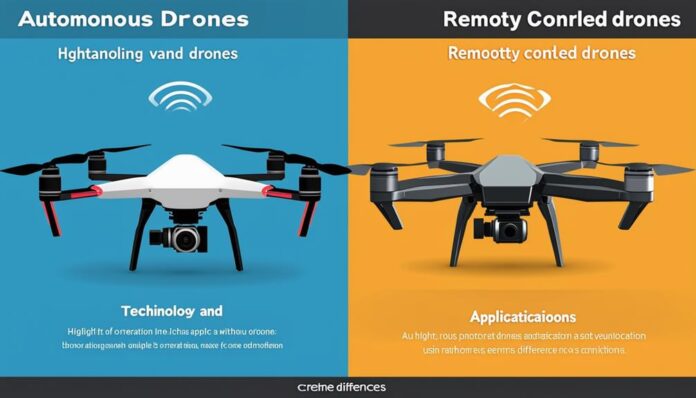 drones aut nomos versus controlados